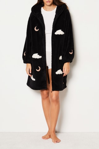 Kimono à capuche Milena - Noir