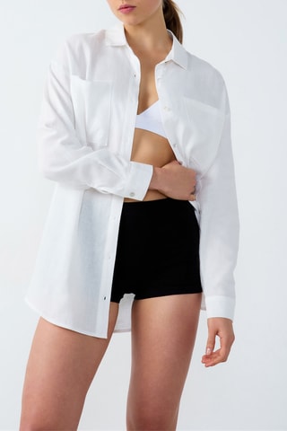 Chemise de nuit en lin Isaj - Ecru