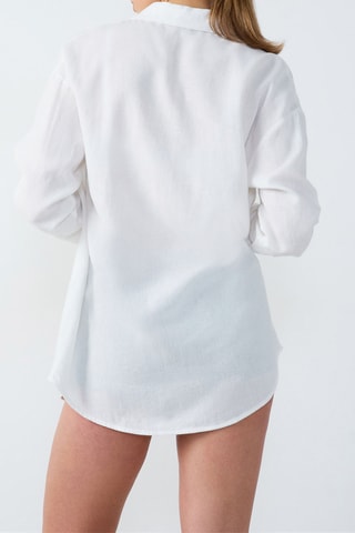 Chemise de nuit en lin Isaj - Ecru