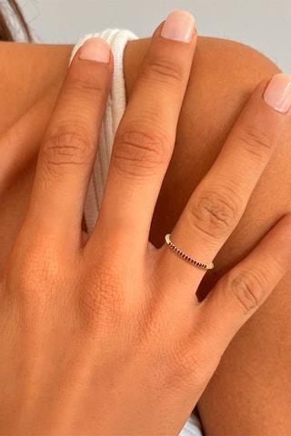 Anillo - Oro amarillo y rubí