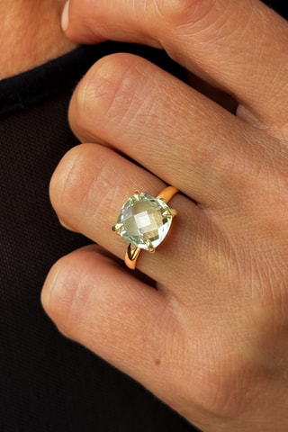 Anillo - Oro amarillo y amatista