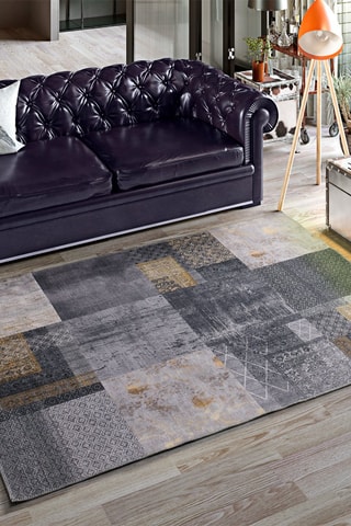 Tapis Neila - Gris et jaune