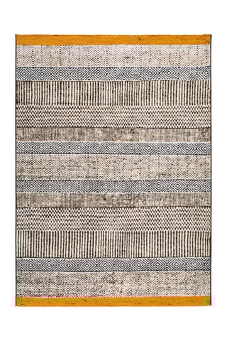 Tapis Shiraz - Gris et jaune