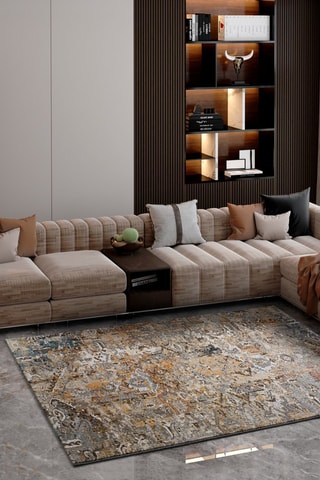 Tapis Shiraz - Beige et orange