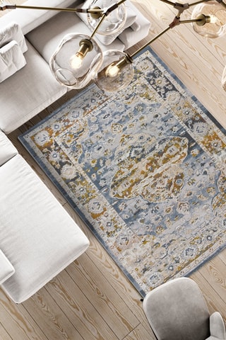 Tapis Springs - Bleu et orange