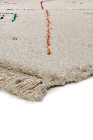 Tapis Yebel - Blanc et bleu