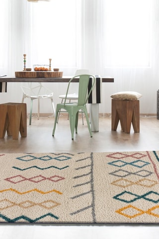 Tapis - Beige et vert foncé