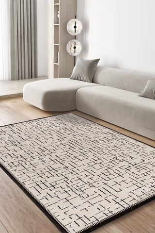 Tapis Retro - Blanc et noir