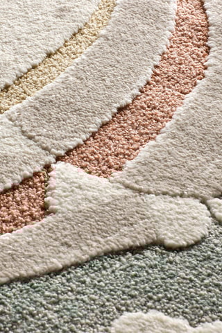 Tapis Clown - Vert et beige