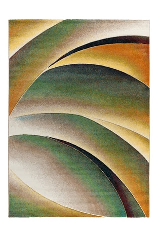 Tapis Libet - Vert foncé et orange 