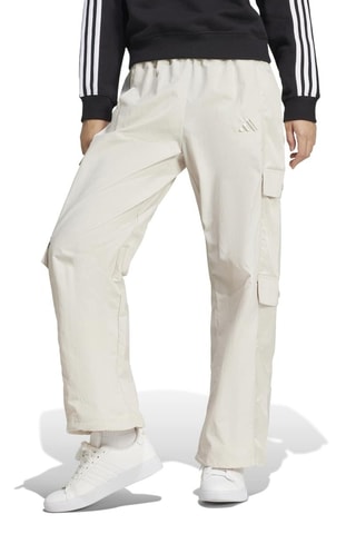 Pantalon cargo taille haute - Ecru