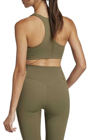 Brassière d’entraînement push-up Powerimpact - Vert olive - Adidas