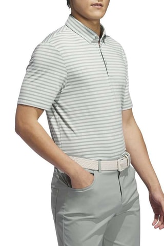 Polo de golf Ultimate365 Stripe - Gris et écru