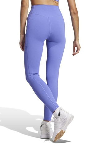 Legging d’entraînement 7/8 taille haute Optime - Bleu cobalt - Adidas