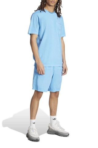 T-shirt MC Ess+ Dye Pkt T - Bleu - Adidas