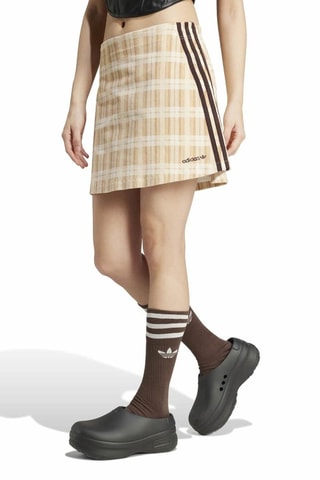 Jupe patineuse en velours - Beige