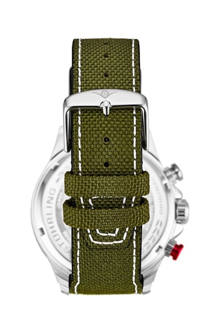 Montre à quartz en cuir et tissu Cordura - Chronographe - Vert