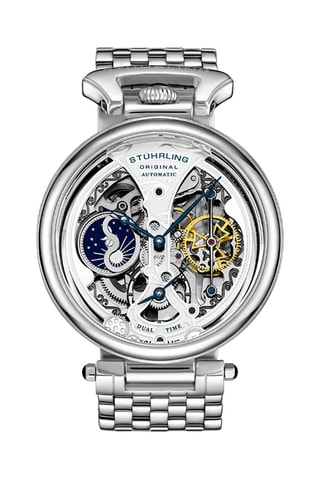 Montre automatique en acier Legacy - Fonction GMT - Argenté