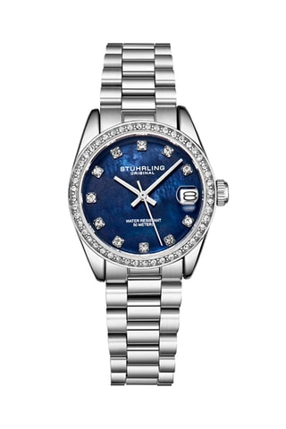 Montre à quartz en acier et nacre Lineage