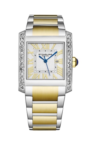 Montre à quartz en acier - Doré et argenté