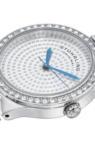 Montre à quartz en acier Symphony - Argenté et blanc