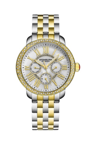 Montre à quartz en acier - Argenté et doré rose