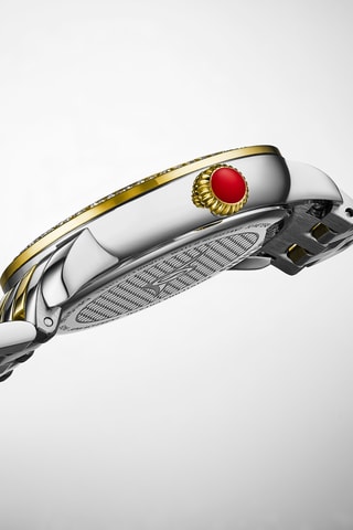 Montre à quartz en acier - Argenté et doré rose