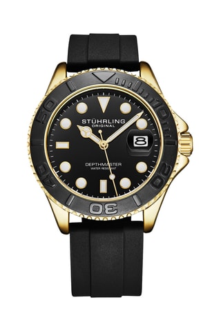 Montre à quartz en caoutchouc - Noir