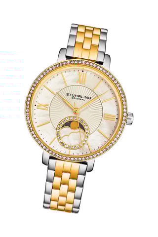 Montre à quartz en acier Argenté et doré