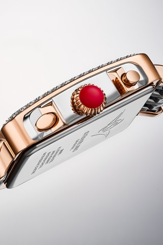 Montre à quartz en acier - Chronographe - Argenté et doré