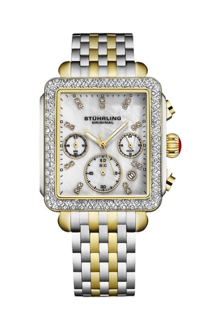 Montre en acier - Chronographe - Doré rose et argenté