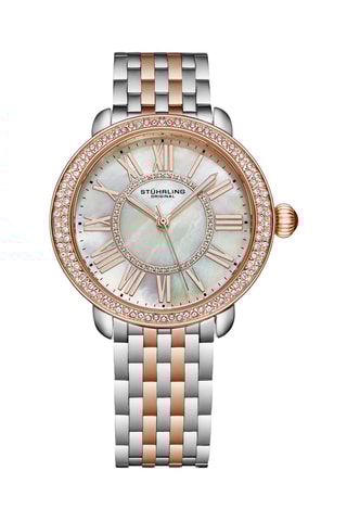 Montre à quartz en acier - Doré rose et argenté