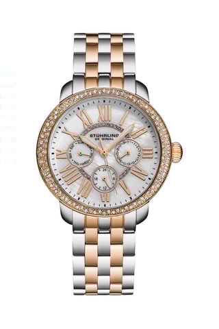 Montre à quartz en acier - Doré rose et argenté