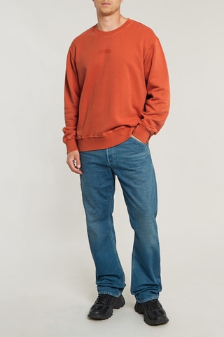 Maglia in cotone bio Washed - Arancione