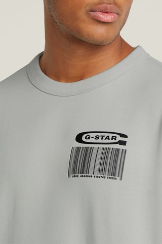 Maglia in cotone bio Substance Back Graphic - Grigio