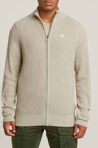 Cardigan in cotone bio Serrated - Beige