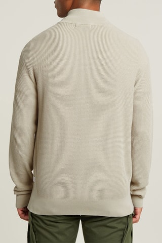 Cardigan in cotone bio Serrated - Beige