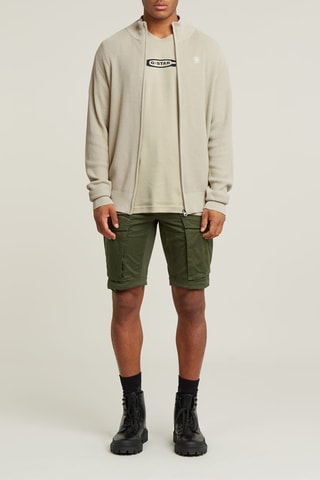 Cardigan in cotone bio Serrated - Beige