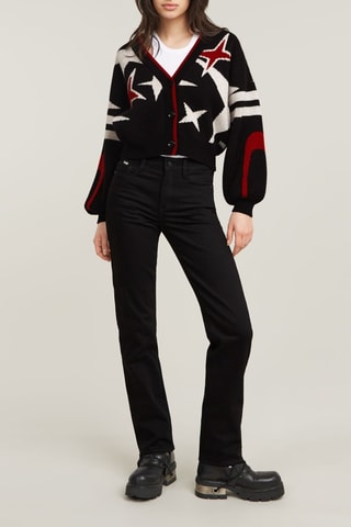 Cardigan in lana - Nero e bianco