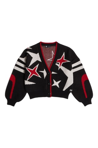 Cardigan in lana - Nero e bianco