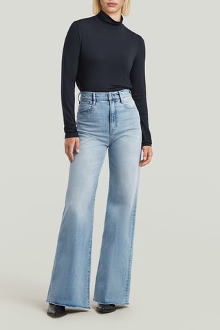 Pantaloni wide legs Deck Ultra High - Celeste