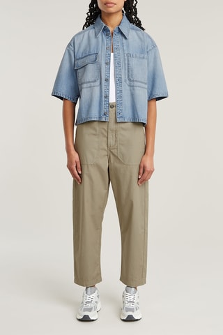 Pantaloni tapered a vita alta Pilot - Kaki