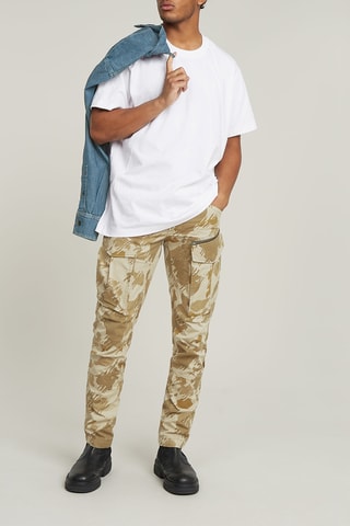 Pantaloni regular Rovic - Ecrù e cammello