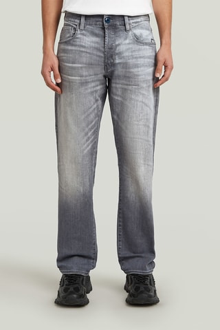 Jeans straight in cotone bio 3301 - Grigio chiaro