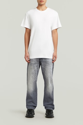 Jeans straight in cotone bio 3301 - Grigio chiaro