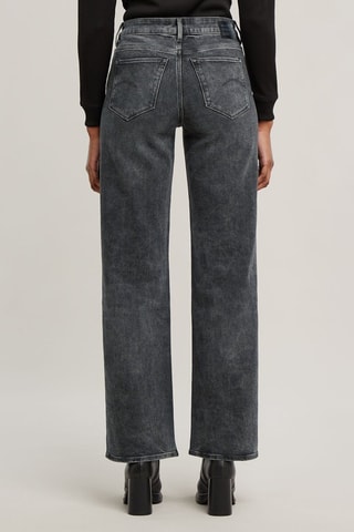 Jeans straight a vita alta Shape - Nero