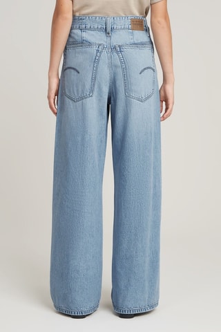 Jeans loose a vita alta Skater - Celeste