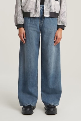 Jeans loose a vita alta Skater - Blu