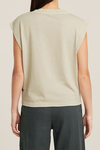 Top in cotone bio Mini G-Script - Ecrù