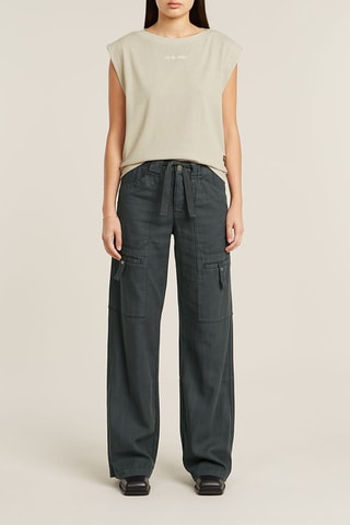 Top in cotone bio Mini G-Script - Ecrù